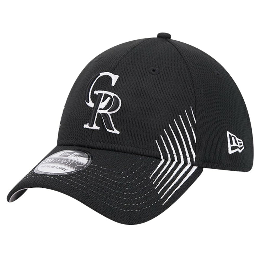 Colorado Rockies Active Dash Mark 39THIRTY Flex Hat Black