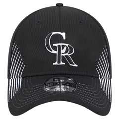 Colorado Rockies Active Dash Mark 39THIRTY Flex Hat Black