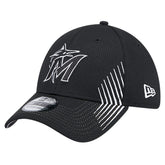 Miami Marlins Active Dash Mark 39THIRTY Flex Hat Black