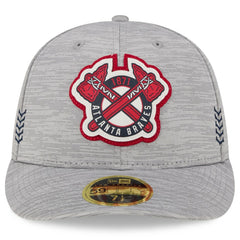 Atlanta Braves 2024 Clubhouse Low Profile 59FIFTY Fitted Hat Gray