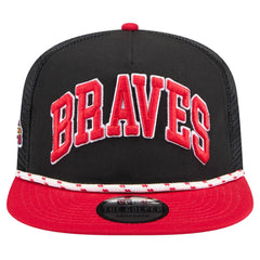 Atlanta Braves Throwback Meshback Golfer Hat Black