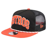Houston Astros Throwback Meshback Golfer Hat Black