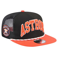 Houston Astros Throwback Meshback Golfer Hat Black