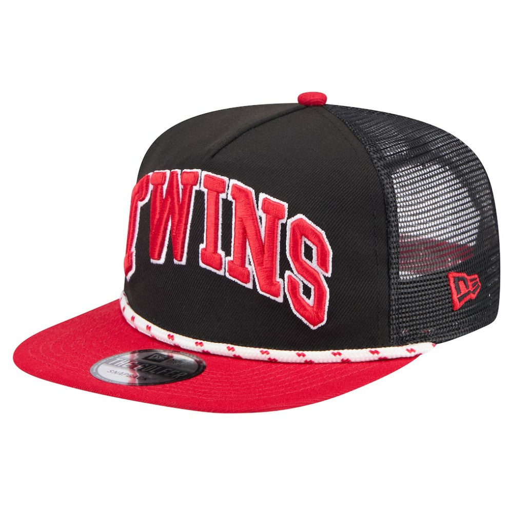 Minnesota Twins Throwback Meshback Golfer Hat Black