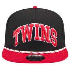 Minnesota Twins Throwback Meshback Golfer Hat Black