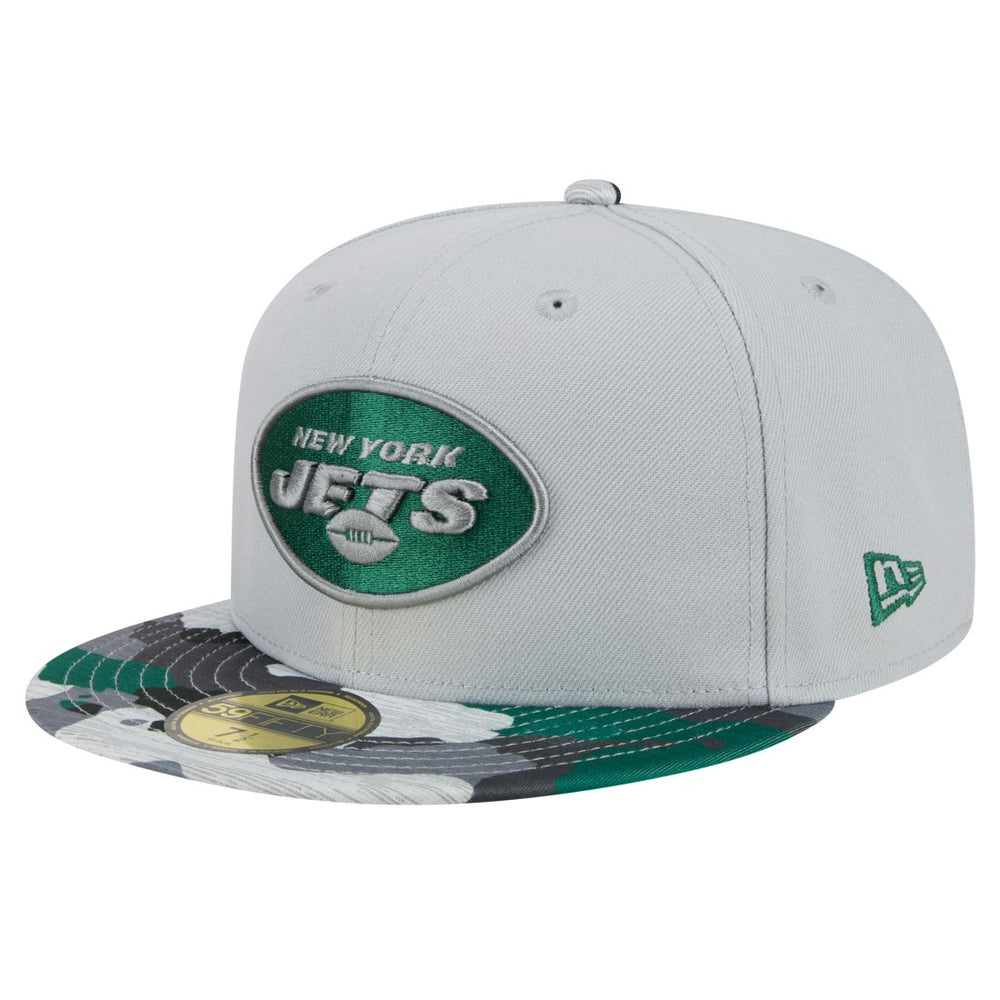 New York Jets New Era Active Camo 59FIFTY Fitted Hat - Gray on sale