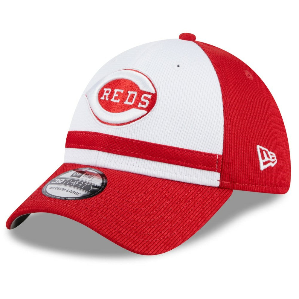 Cincinnati Reds 2025 Batting Practice 39THIRTY Flex Hat White