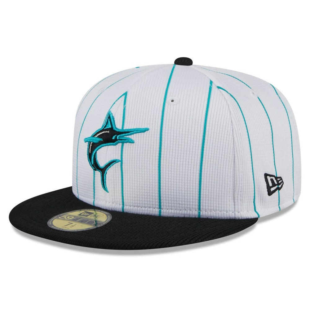 Miami Marlins 2025 Batting Practice 59FIFTY Fitted Hat White
