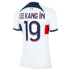 Lee Kang In Paris Saint-Germain Women's 2023/24 Away Stadium Replica Player Jersey - White shop