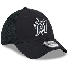 Miami Marlins Neo 39THIRTY Flex Hat Black/White