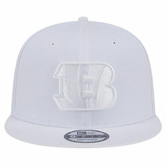 Cincinnati Bengals New Era Main White on White 9FIFTY Snapback Hat outlet