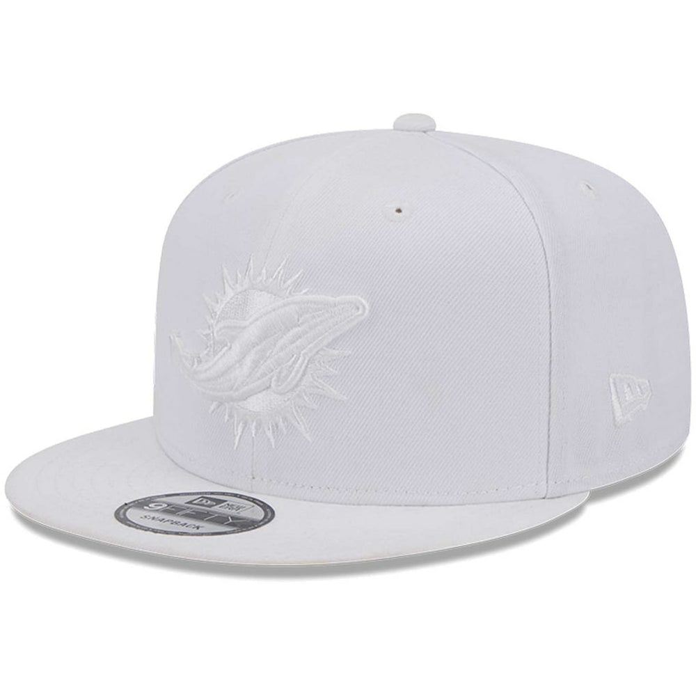 Miami Dolphins New Era Main White on White 9FIFTY Snapback Hat on sale