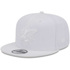 Miami Dolphins New Era Main White on White 9FIFTY Snapback Hat on sale