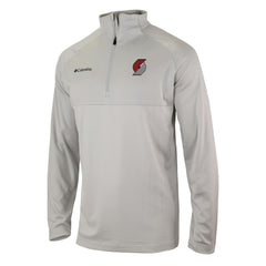Portland Trail Blazers Omni-Wick Rockin' It Quarter-Zip Pullover Top - Heather Gray shop
