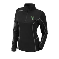 Milwaukee Bucks Women's Omni-Wick Shotgun Quarter-Zip Pullover Top - Black shop