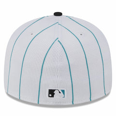 Miami Marlins 2025 Batting Practice Low Profile 59FIFTY Fitted Hat White