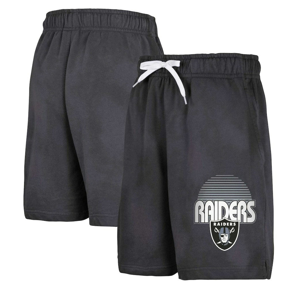 Las Vegas Raiders Youth Beach Bum Sun-Bleached French Terry Shorts - Black outlet