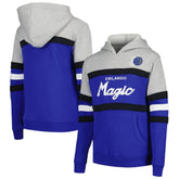 Orlando Magic Youth Hardwood Classics Head Coach Pullover Hoodie - Blue/Heather Gray cheap