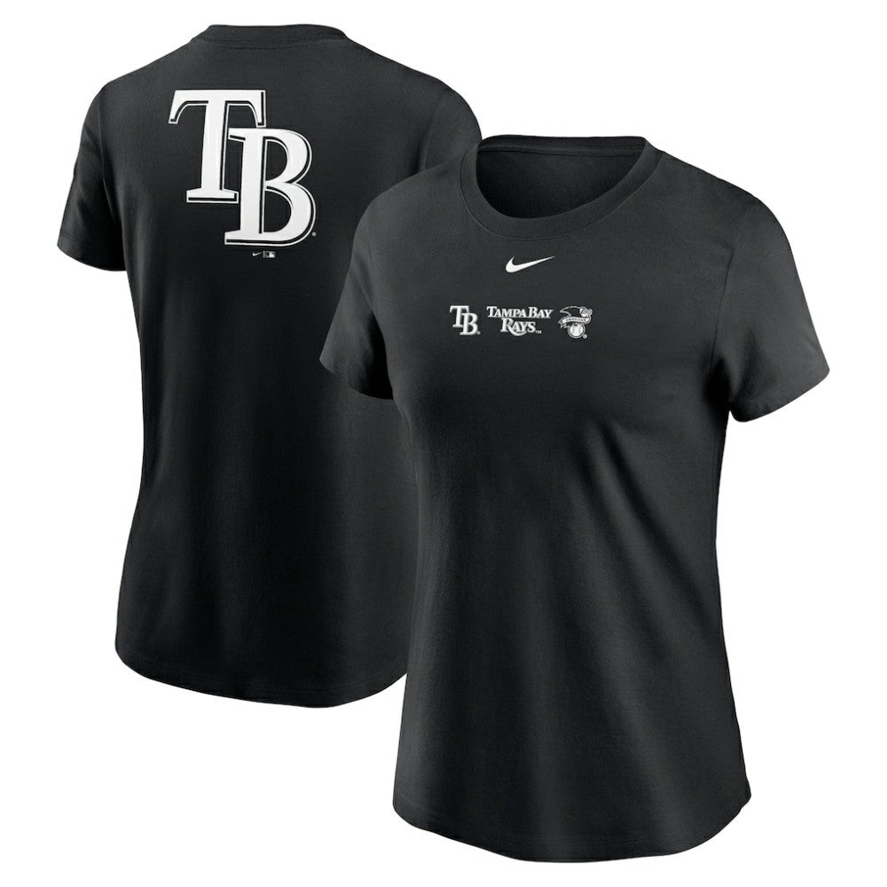 Tampa Bay Rays Women's Over Shoulder T-Shirt Black