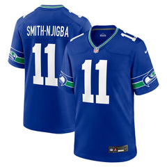 Jaxon Smith-Njigba Seattle Seahawks Throwback Player Game Jersey - Royal on sale