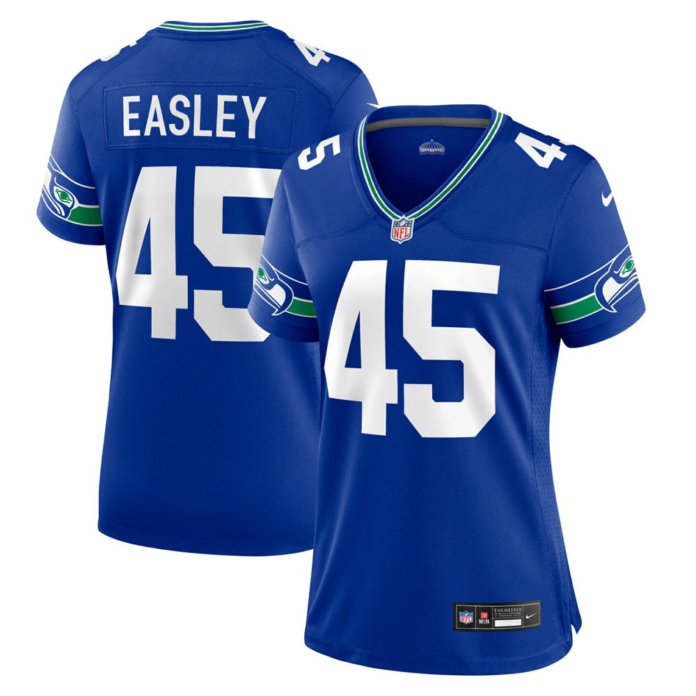 Kenny Easley Seattle Seahawks Women's Throwback Retired Player Game Jersey - Royal cheap