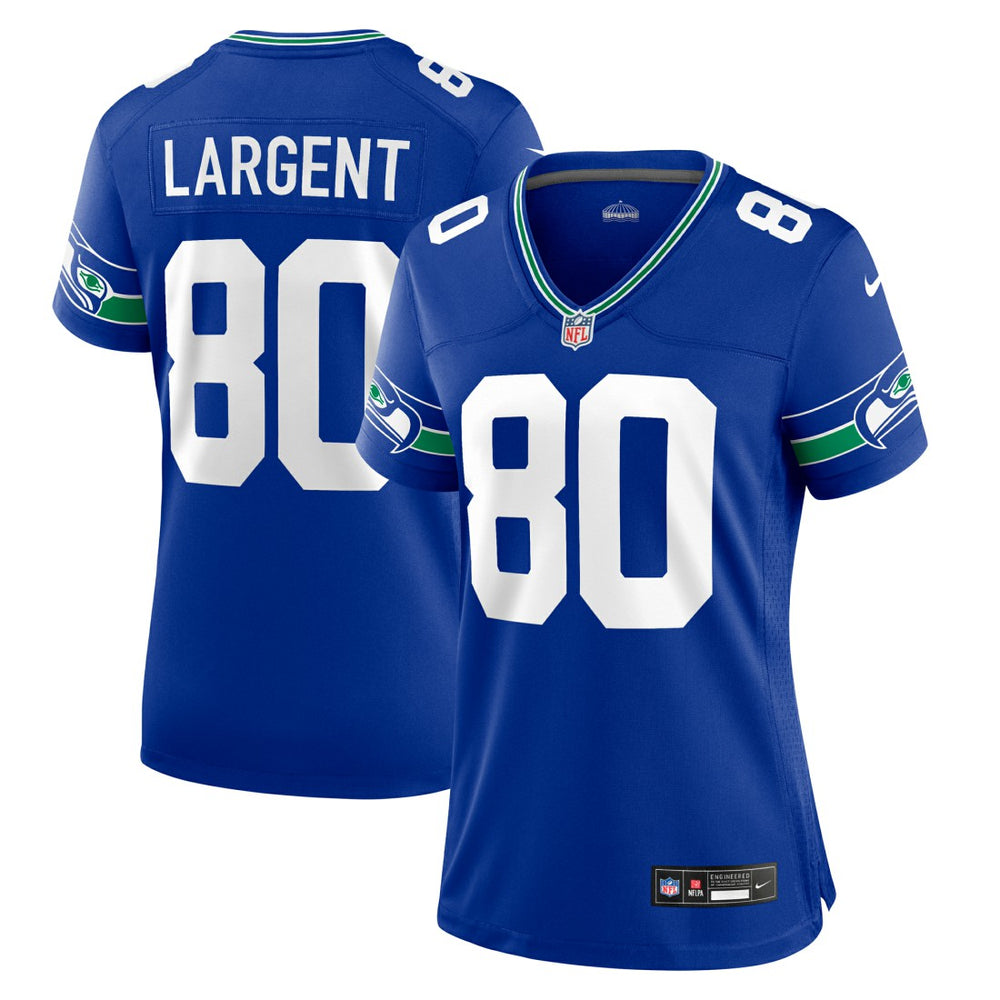 Steve Largent Seattle Seahawks Women's Throwback Retired Player Game Jersey - Royal discount