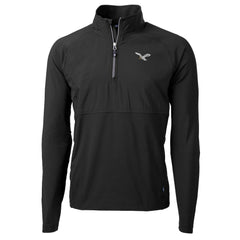 Philadelphia Eagles Cutter & Buck Adapt Eco Knit Hybrid Recycled Quarter-Zip Pullover Jacket - Black discount