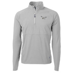 Philadelphia Eagles Cutter & Buck Adapt Eco Knit Hybrid Recycled Quarter-Zip Pullover Jacket - Silver sale