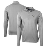 Philadelphia Eagles Cutter & Buck Virtue Eco Pique Recycled Quarter-Zip Pullover - Silver sale