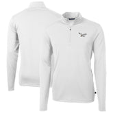 Philadelphia Eagles Cutter & Buck Virtue Eco Pique Recycled Quarter-Zip Pullover - White outlet