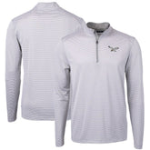 Philadelphia Eagles Cutter & Buck Virtue Eco Pique Micro Stripe Recycled Quarter-Zip Pullover Top - White online