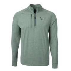 Philadelphia Eagles Cutter & Buck Adapt Eco Knit Heathered Recycled Quarter-Zip Pullover - Heather Green discount