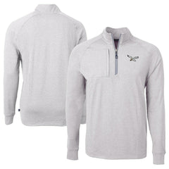 Philadelphia Eagles Cutter & Buck Adapt Eco Knit Heathered Recycled Quarter-Zip Pullover - Heather Gray outlet