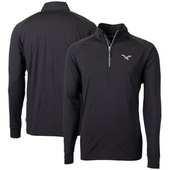 Philadelphia Eagles Cutter & Buck Eco Knit Stretch Recycled Quarter-Zip Pullover - Black online