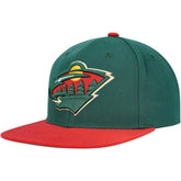 Minnesota Wild Mitchell & Ness Core Team Ground 2.0 Snapback Hat - Green Hats