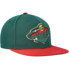 Minnesota Wild Mitchell & Ness Core Team Ground 2.0 Snapback Hat - Green Hats