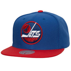 Winnipeg Jets Mitchell & Ness Core Team Ground 2.0 Snapback Hat - Blue Hats
