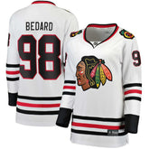 Connor Bedard Chicago Blackhawks Fanatics Women's Away Breakaway Jersey - White Jerseys
