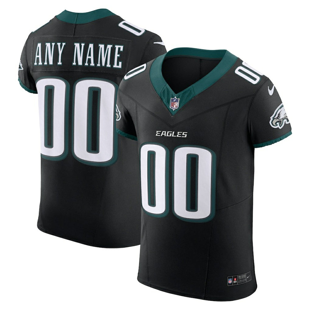 Philadelphia Eagles Alternate Vapor F.U.S.E. Elite Custom Jersey - Black on sale