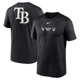 Tampa Bay Rays Fashion Over Shoulder Logo Legend T-Shirt Black