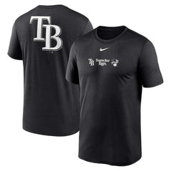 Tampa Bay Rays Fashion Over Shoulder Logo Legend T-Shirt Black