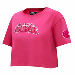 Colorado Avalanche Pro Standard Women's Triple Pink Cropped Boxy T-Shirt T-shirts