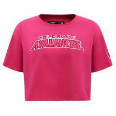 Colorado Avalanche Pro Standard Women's Triple Pink Cropped Boxy T-Shirt T-shirts