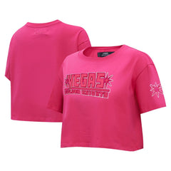 Vegas Golden Knights Pro Standard Women's Triple Pink Cropped Boxy T-Shirt T-shirts
