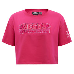 Vegas Golden Knights Pro Standard Women's Triple Pink Cropped Boxy T-Shirt T-shirts