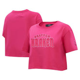 Seattle Kraken Pro Standard Women's Triple Pink Cropped Boxy T-Shirt T-shirts
