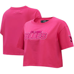 St. Louis Blues Pro Standard Women's Triple Pink Cropped Boxy T-Shirt T-shirts