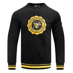 Pittsburgh Penguins Pro Standard Crest Emblem Pullover Sweatshirt - Black Sweatshirts
