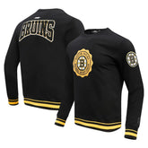 Boston Bruins Pro Standard Crest Emblem Pullover Sweatshirt - Black Sweatshirts