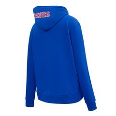 New York Rangers Pro Standard Women's Classic Chenille Pullover Hoodie - Blue Hoodies